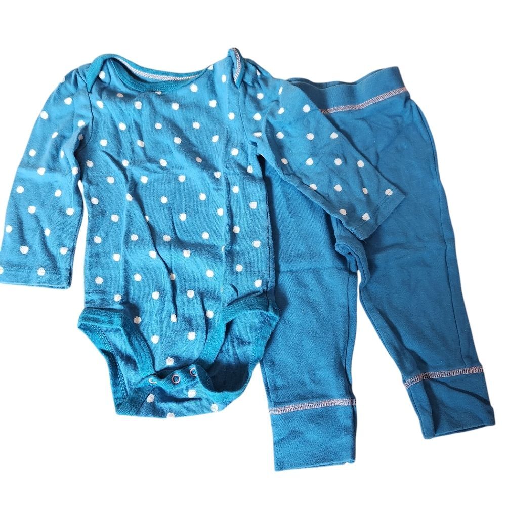 Cloud Island Long Sleeve Polka-Dot  Bodysuit and Pants Size 6-9 months